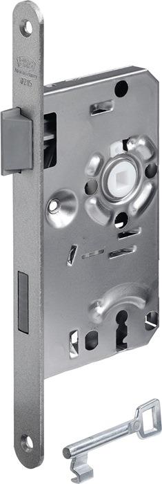 Zimmertür Einsteckschloss 0215 DIN links 18 mm abgerundet Kunststoff Kunststoff Kunststoff