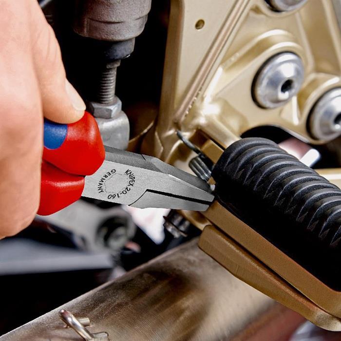 Flachzange Gesamtlänge 160 mm verchromt Mehrkomponenten-Hüllen KNIPEX