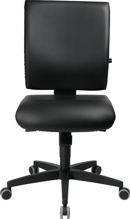 Arbeitsdrehstuhl Lightstar 10 Rollen Kunstlederbezug schwarz 410-530 mm 410-530 mm TOPSTAR