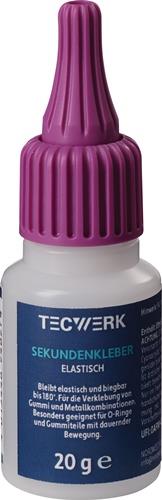 Sekundenkleber elastisch 20g farblos Flasche TECWERK