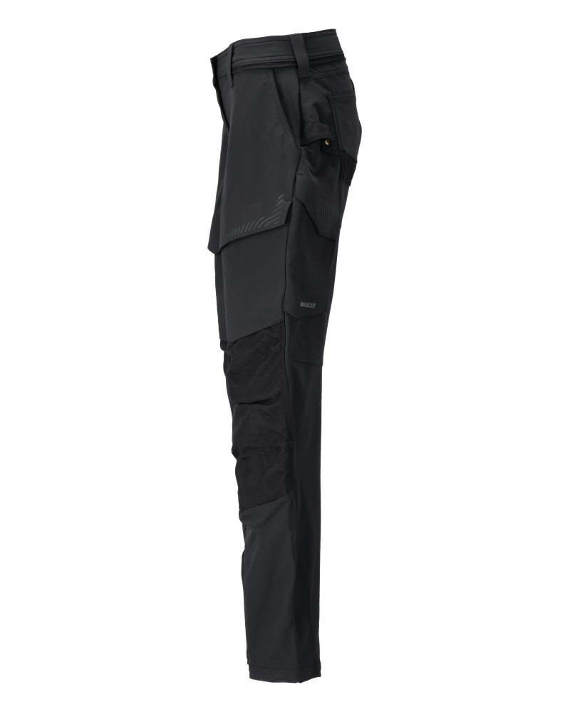 Damen-Passform DIAMOND Hose mit Knietaschen CUSTOMIZED Schwarz 76C42