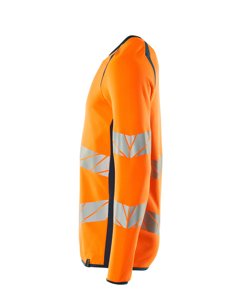 Sweatshirt ACCELERATE SAFE Hi-vis Orange/Dunkelpetroleum XL ONE