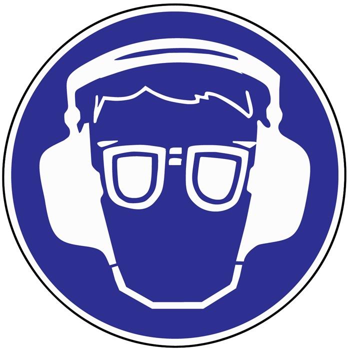 Gebotszeichen Gehör-/Augenschutz benutzen Kunststoff