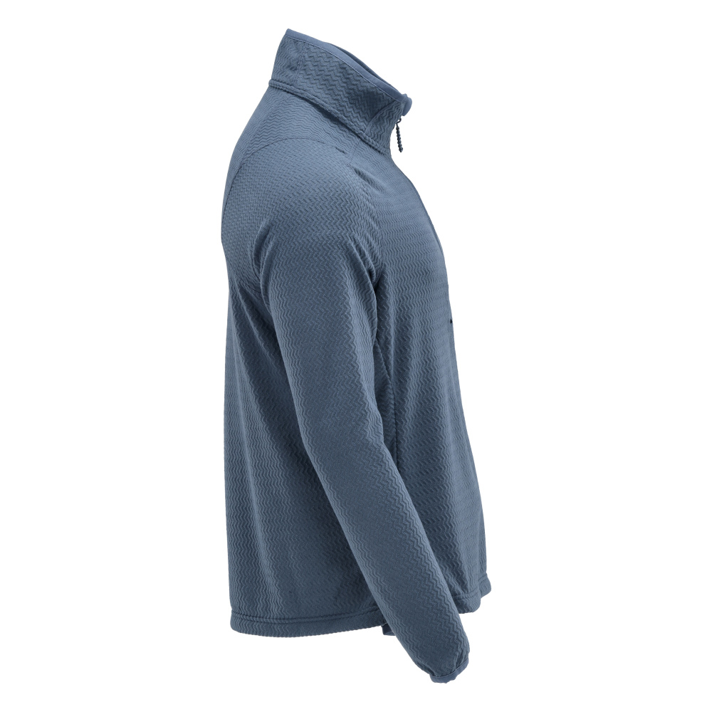 Microfleece Pullover mit kurzem Reißverschluss CUSTOMIZED Steinblau XS