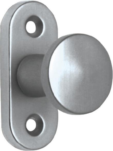 Hebetürknopf Aluminium F2 / neusilberfarbig 34,5 mm EDI