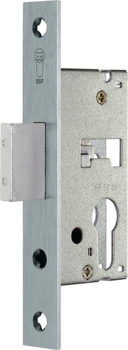 Rohrrahmen Riegel Einsteckschloss Edelstahl käntig Stulplänge 160 mm 25 mm