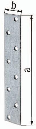 Flachverb. L.170mm B.30mm S.3mm STA sendzimirverzinkt Anz. Löcher 8 GAH