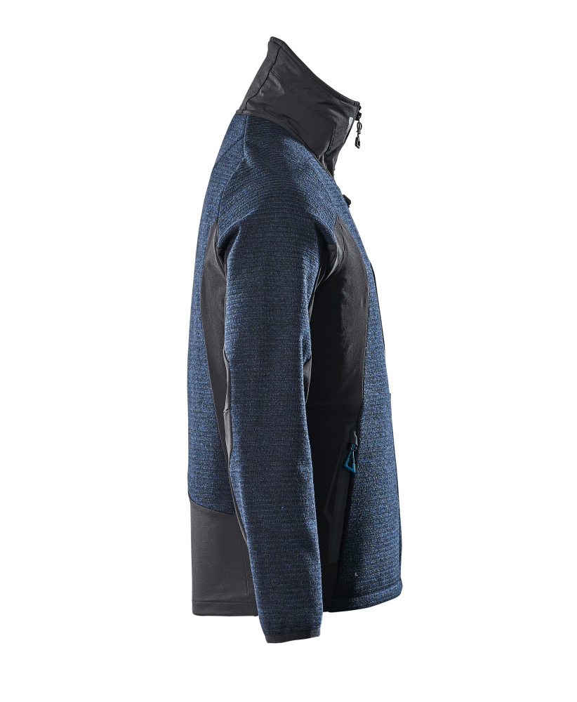 Strickjacke mit Reißverschluss ADVANCED Schwarzblau/Schwarz M