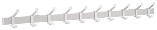Wandgarderobe Alu.F1 ma silber 10 Hut-/Mantelhaken L.1250mm