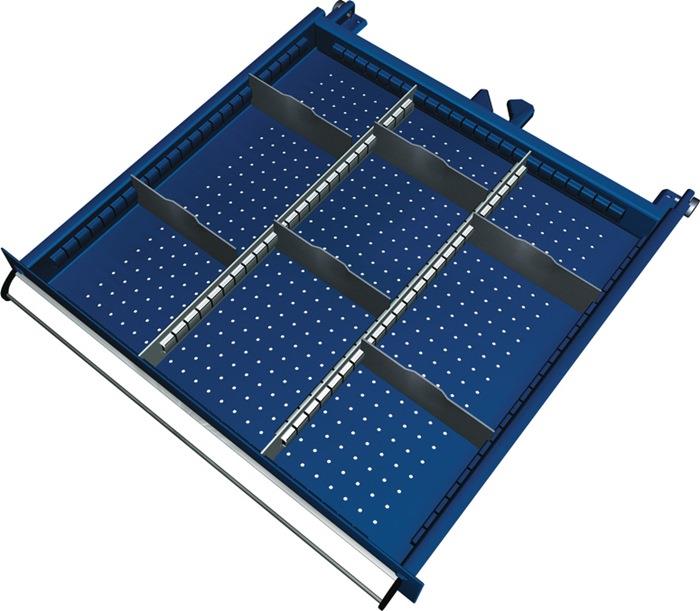 Schubladenunterteilungsmaterial 2 Längs/6 Querteiler Schubladenbreite 459 mm 100-125 mm