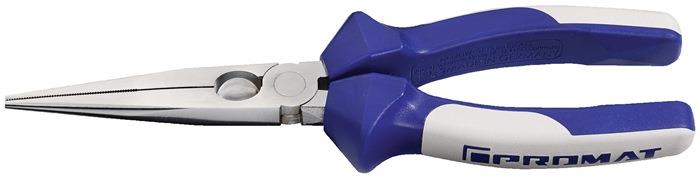 Flachrundzange Länge 200 mm verchromt gerade Mehrkomponenten-Hüllen PROMAT