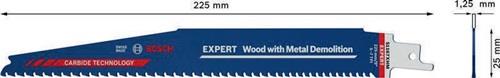Säbelsägeblatt Wood Metal Demolition S1167XHM L225mm B25mm 5mm 10St/K.2608900400