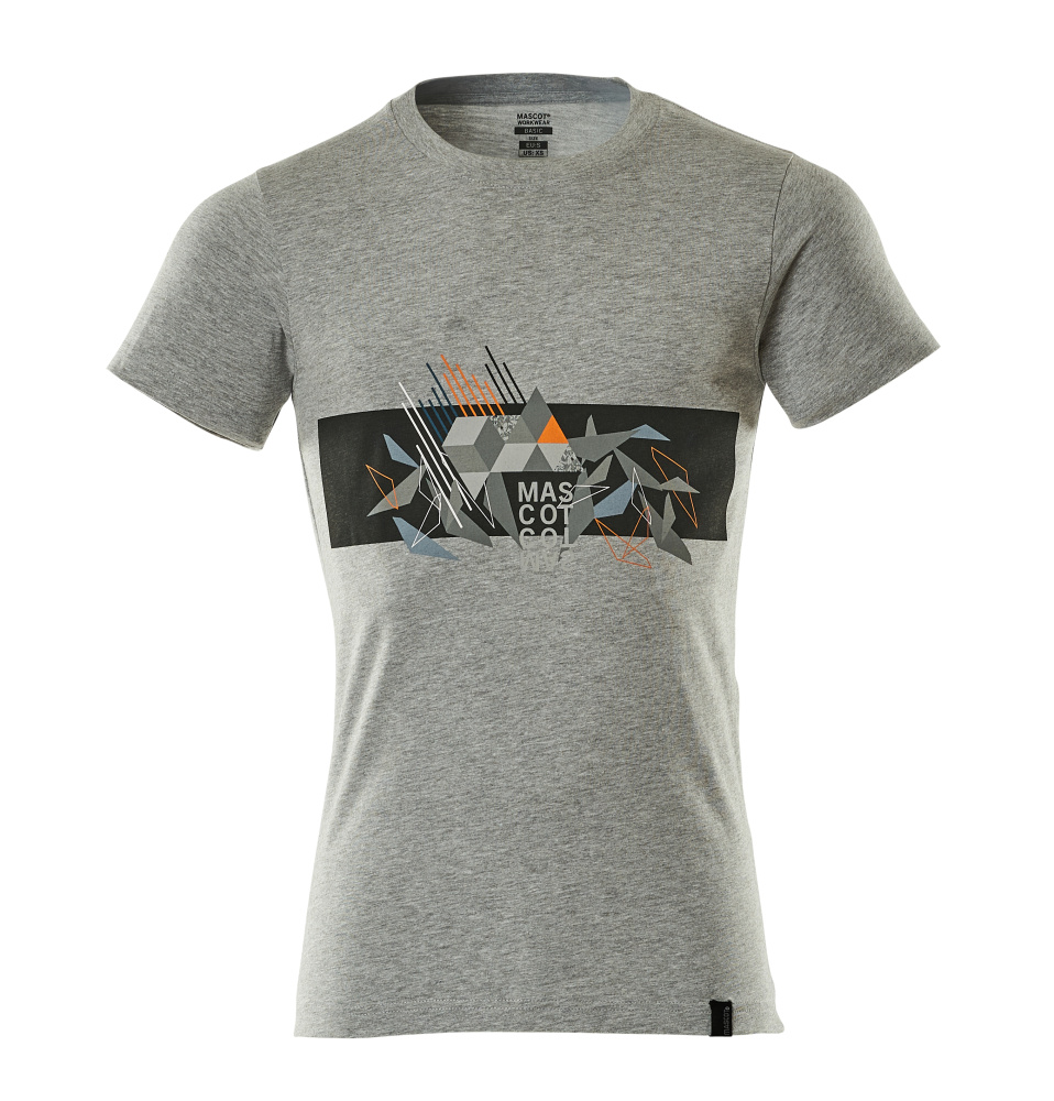 T-Shirt ACCELERATE SAFE Grau-meliert/Hi-vis Orange S