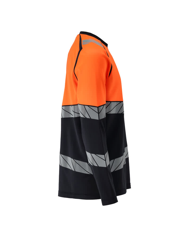 Langarmshirt ACCELERATE SAFE Schwarzblau/Hi-vis Orange 2XL