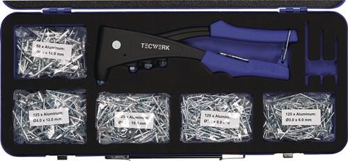 Blindnietsortiment 601-tlg.Zange 2000813025 u.Blindniete Alu/Stahl