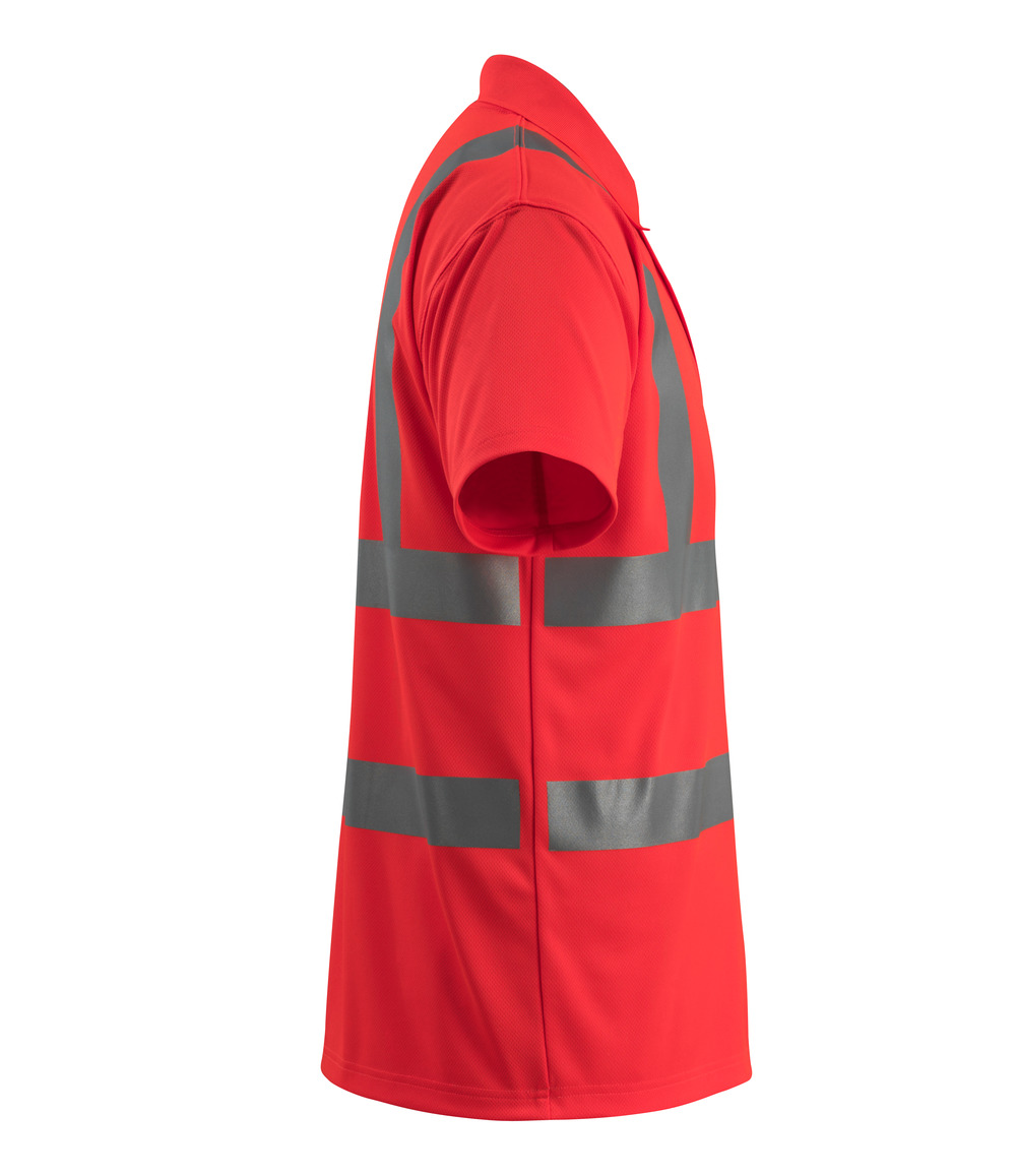 Polo-Shirt SAFE LIGHT Hi-vis Rot S