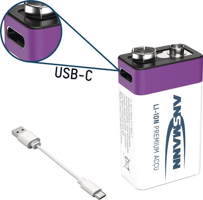 Akku Zelle 1 9 V E-Block Li-Ion 9 V 340 mAh