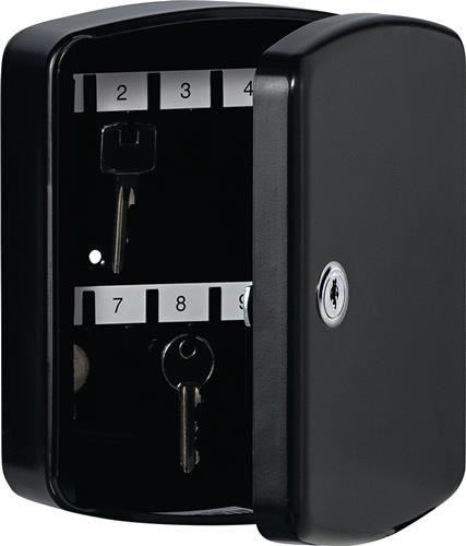 Schlüsselbox Key Box H202xB157xT75mm schwarz Stahlbl.Anz.Hak.15 BURG-WÄCHTER