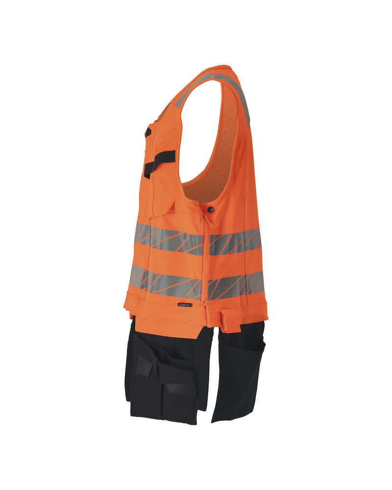 Werkzeugweste ACCELERATE SAFE Hi-vis Orange/Schwarzblau L