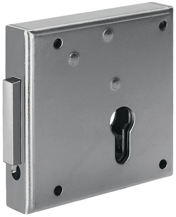 Gittertor Riegelschloss 100 aufliegend Dornmaß 65 mm DIN links