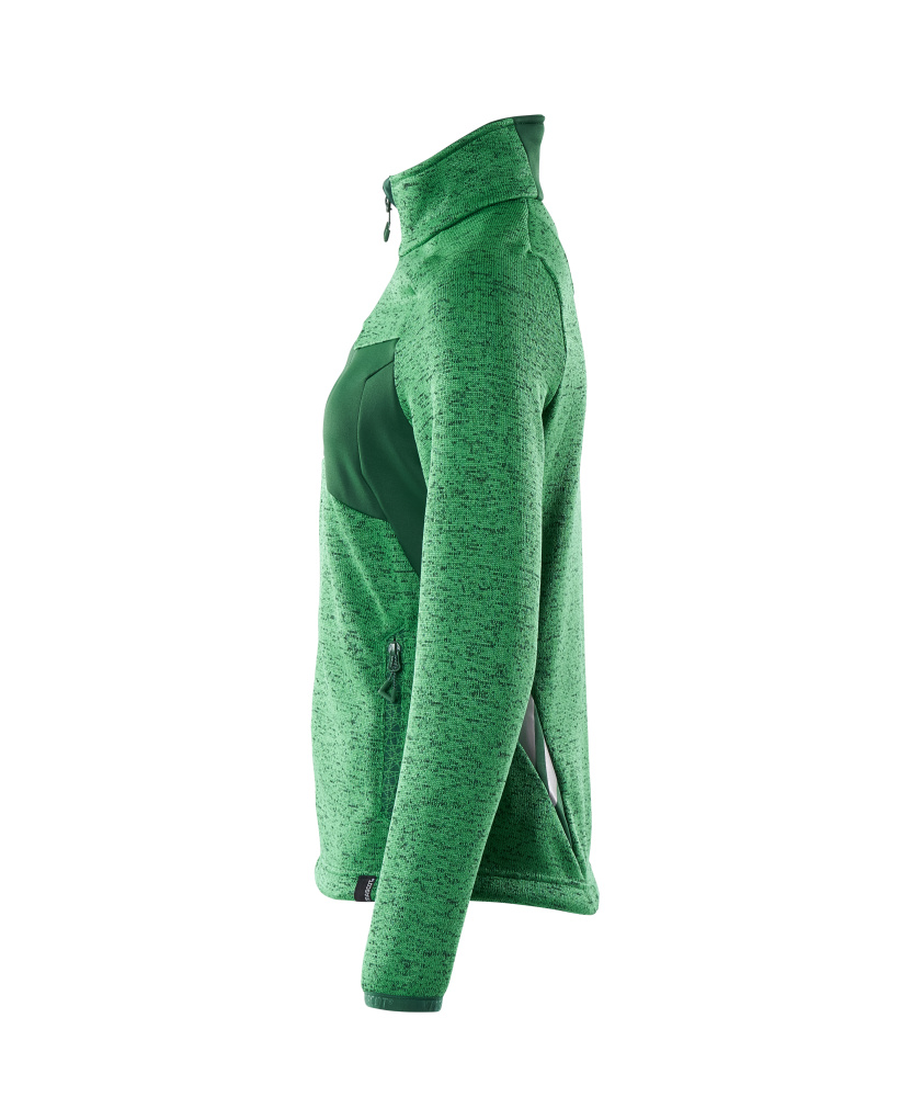 Damen-Passform Strickpullover mit Reißverschluss ACCELERATE Grasgrün/Grün S