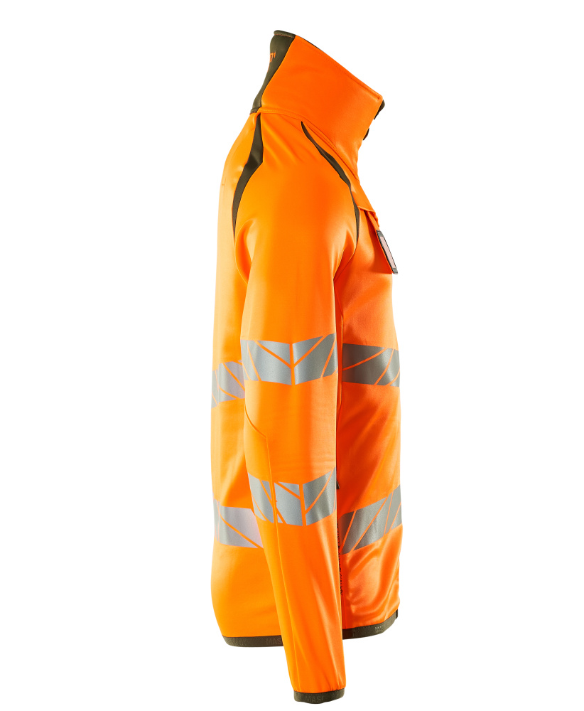 Fleecejacke ACCELERATE SAFE Hi-vis Orange/Moosgrün L