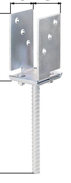 U-Pfostenträger ETA-10/0210 71 - 131x110x200x70mm galv. verz. dickschichtpassiviert GAH