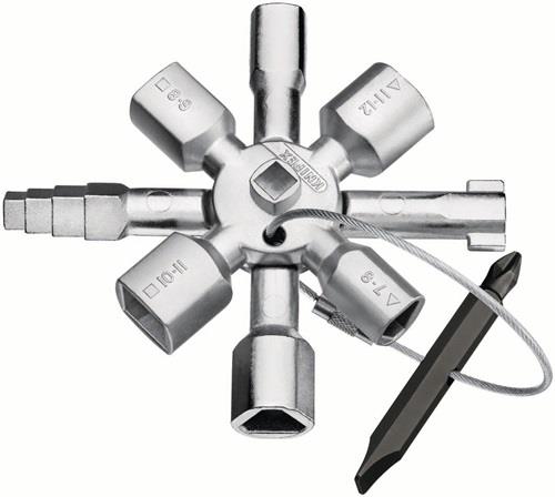 Schaltschrankschlüssel TwinKey® 6 Funktionen m.Magnet Verb.KNIPEX