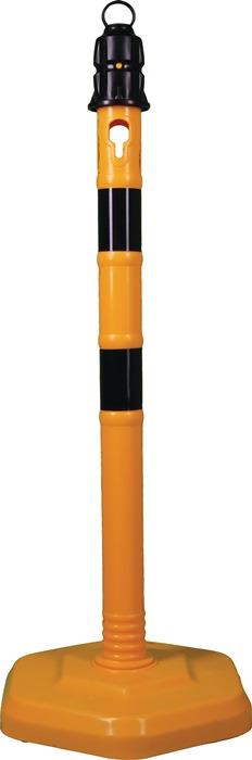 Sperrpfosten PPC gelb/schwarz Ø 63 mm zum Aufstellen mit Öse