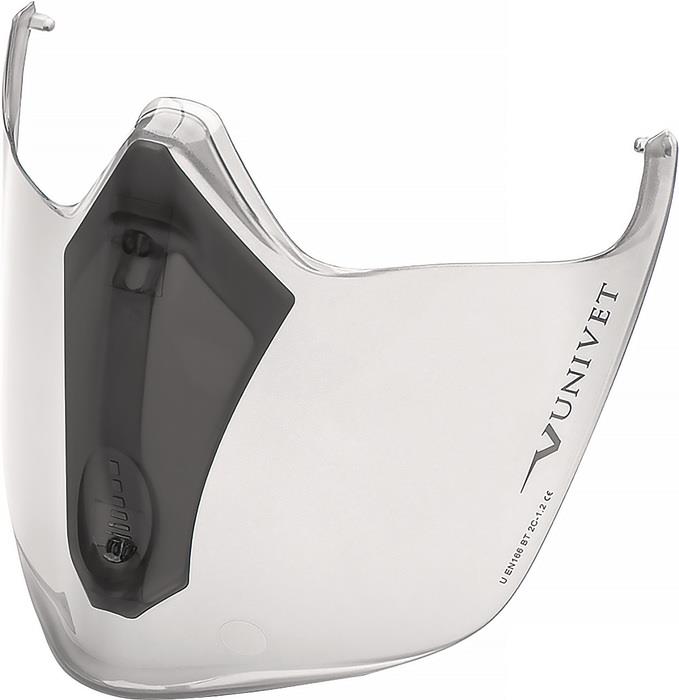 Visier 6X3 Polycarbonat transparent/schwarz EN 166, EN 170 UNIVET