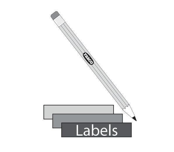 Etikettensatz Etikett Regal-Schubl. 12St. je Satz 12St. B.104xH.26mm f.Art.Nr.795666-795669 RAACO