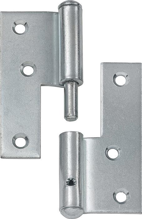 Türaufschraubband blau verzinkt fester Stift links DIN links