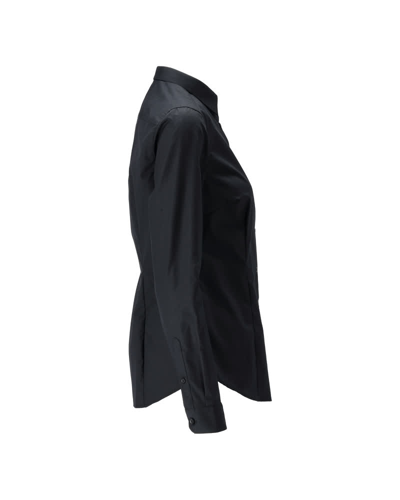 Damen-Passform Hemd FRONTLINE Vollschwarz 40