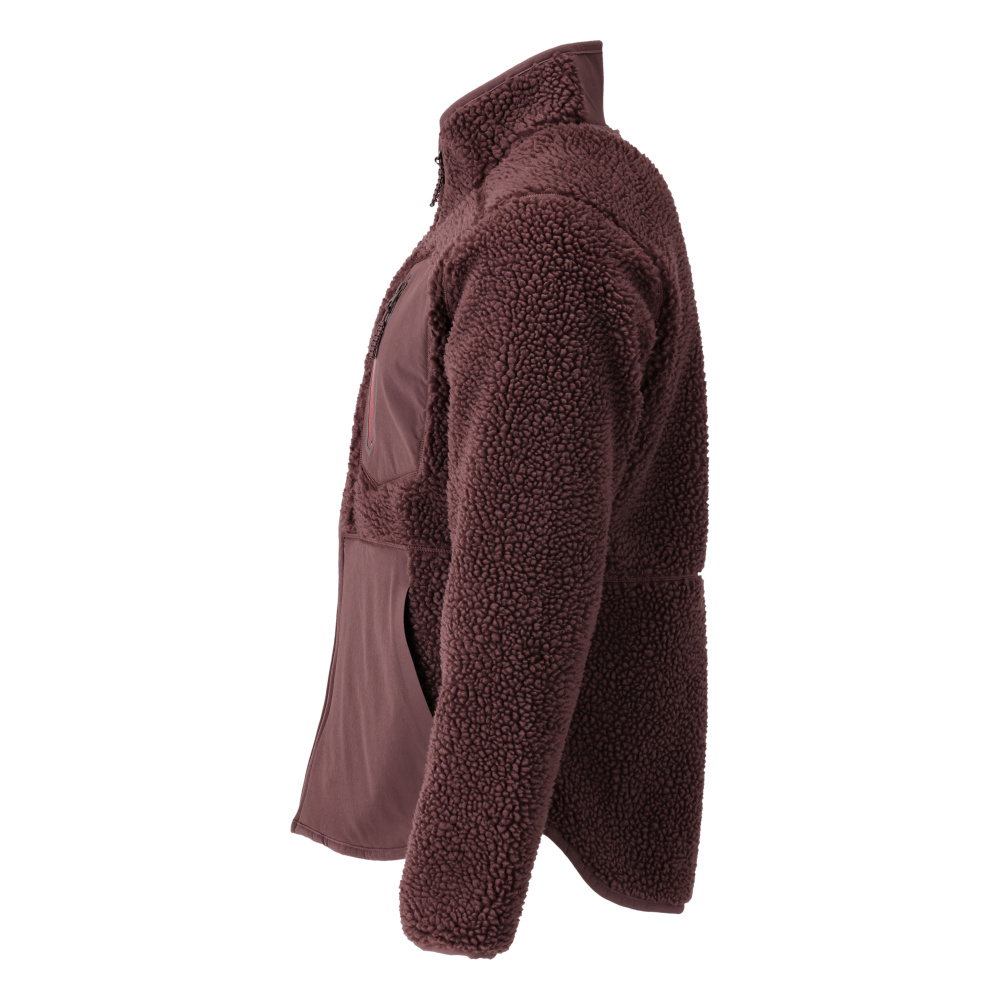 Faserpelz Jacke mit Reißverschluss CUSTOMIZED Bordeaux 3XL