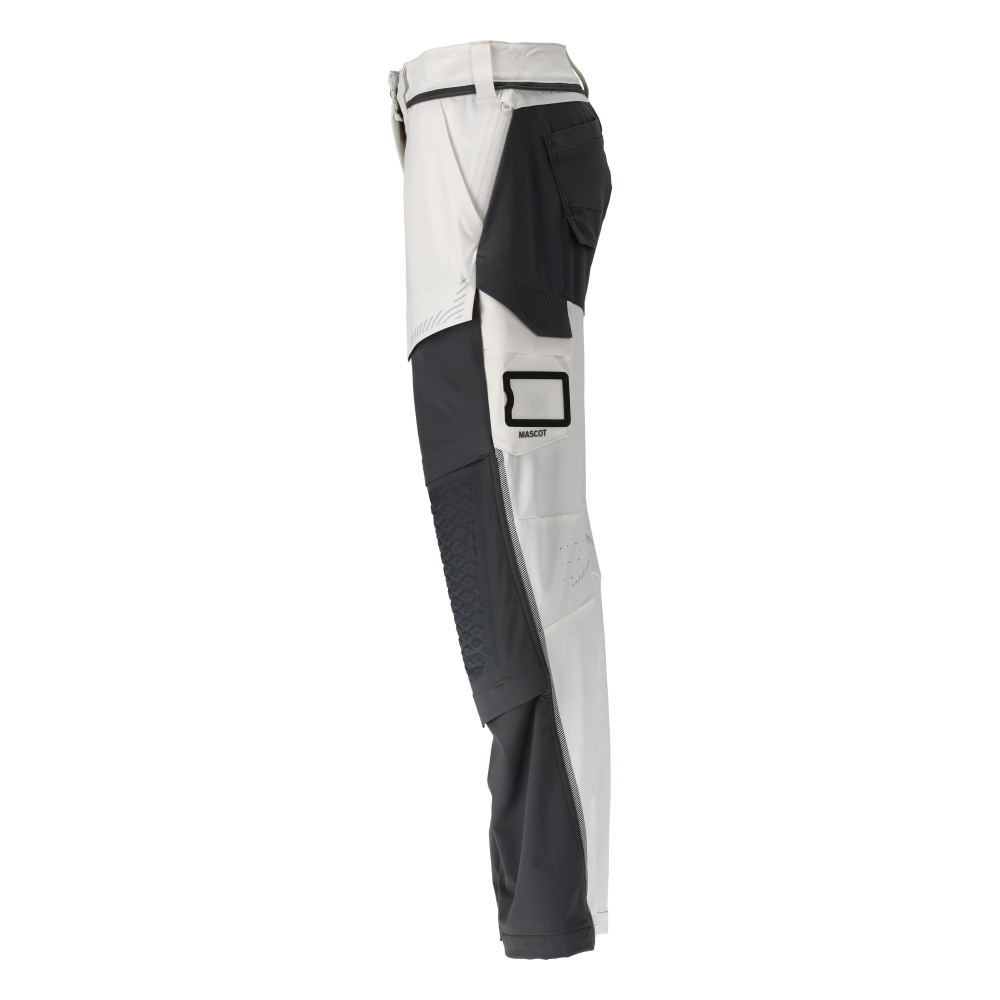 Damen-Passform DIAMOND Hose mit Knietaschen, Maler CUSTOMIZED Weiß/Anthrazitgrau 82C50