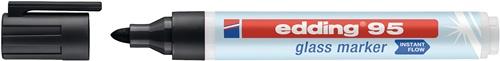 Glasmarker 95 schwarz Strich-B.1,5-3mm Rundspitze EDDING