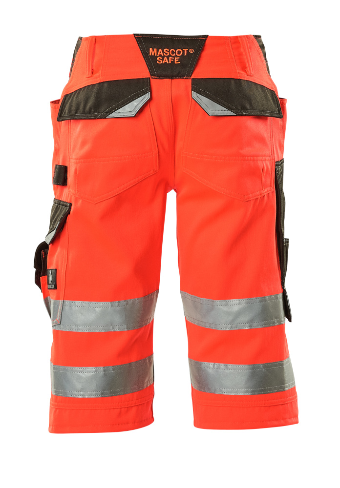 Shorts, lang SAFE SUPREME Hi-vis Rot/Dunkelanthrazit C48