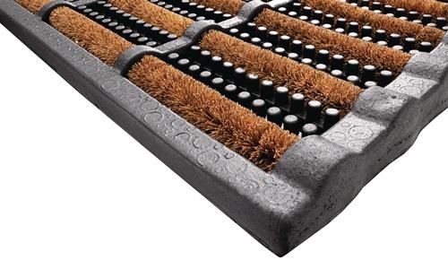 Fußmatte schwarz/natur 60% Gum./40% Kokos L600xB400xS25mm