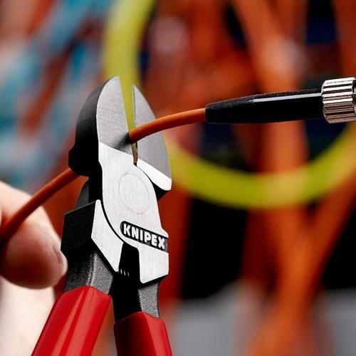 Seitenschneider f.Lichtwellenleiter L.160mm m.Ku.-Überzug KNIPEX