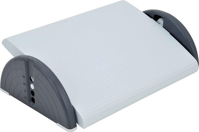 Fußstütze lichtgrau, RAL 7035 B520xT350xH140 mm Höhenverstellung 4-fach 30-165 mm WEDO
