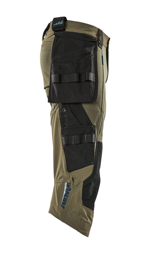Dreiviertel-Hose mit Hängetaschen ADVANCED Moosgrün C42