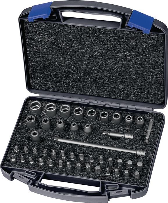 Kraftstecknusssatz 700 KS 46 OL 46-teilig 1/4 ″ 6-KT./E/Schlitz/PH/PZD/i6-KT./T/XZN ASW