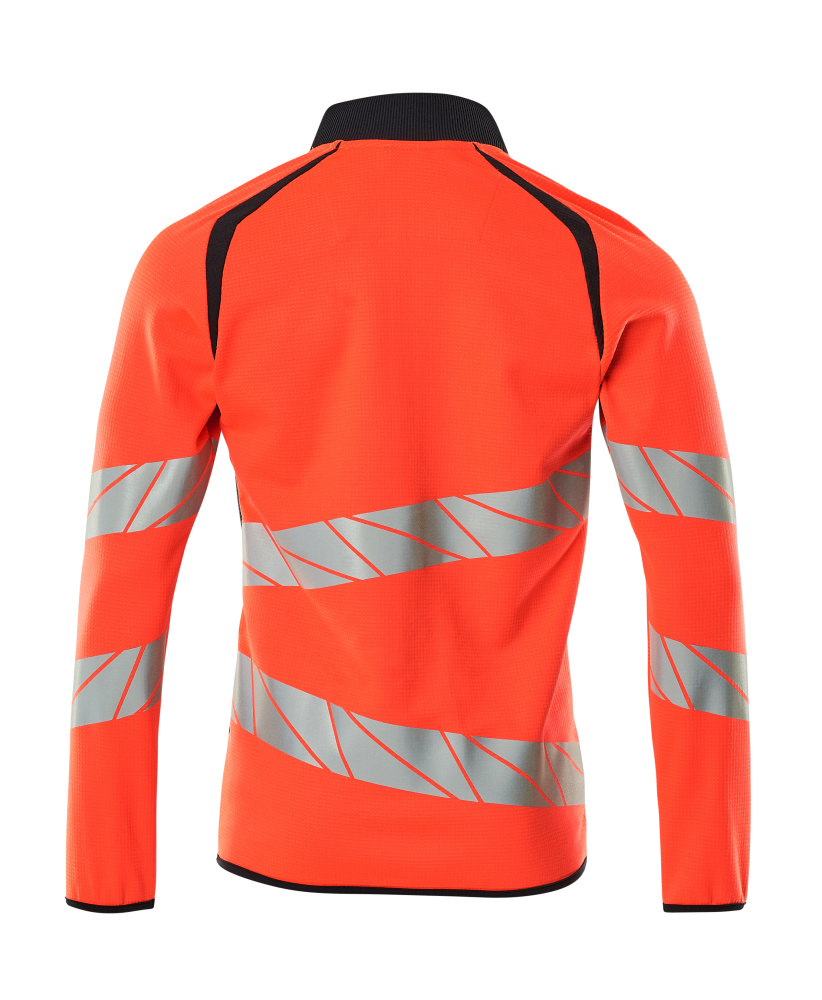 Sweatshirt mit Reißverschluss ACCELERATE SAFE Hi-vis Rot/Schwarzblau 4XL