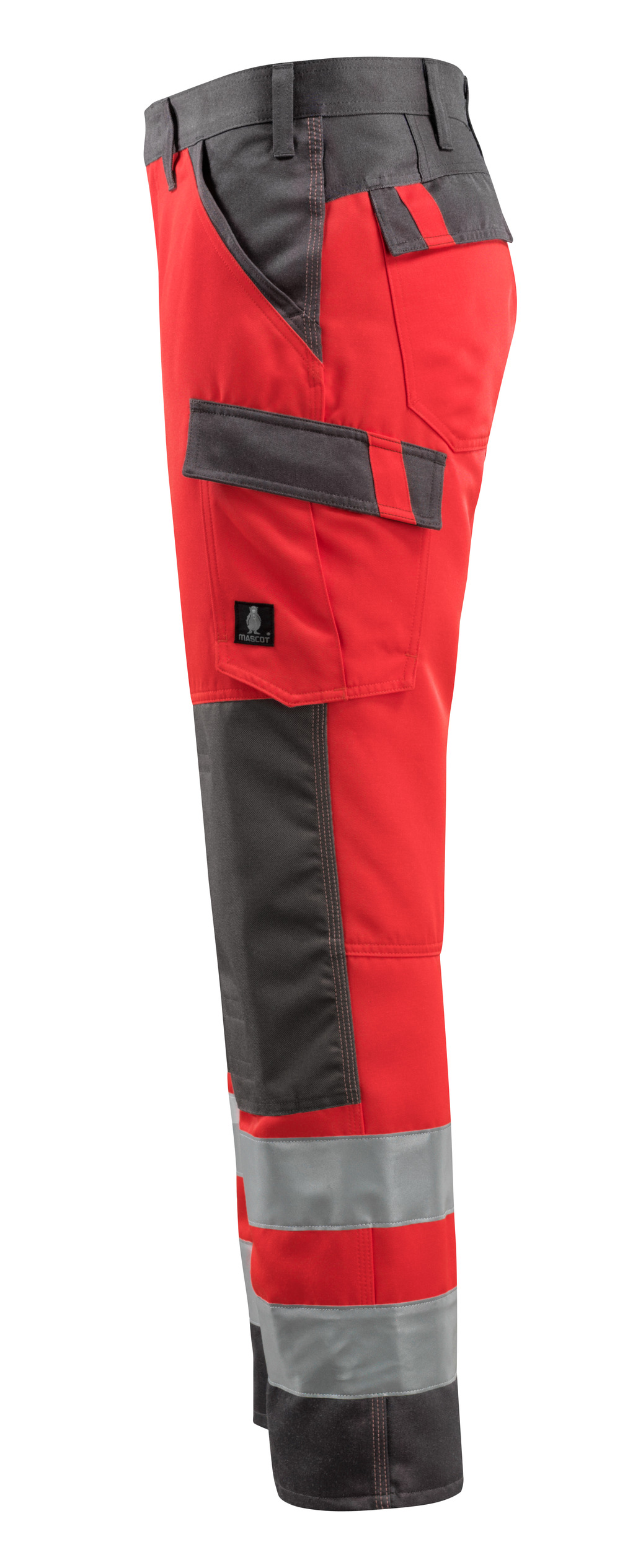 Hose mit Knietaschen SAFE LIGHT Hi-vis Rot/Dunkelanthrazit 76C52