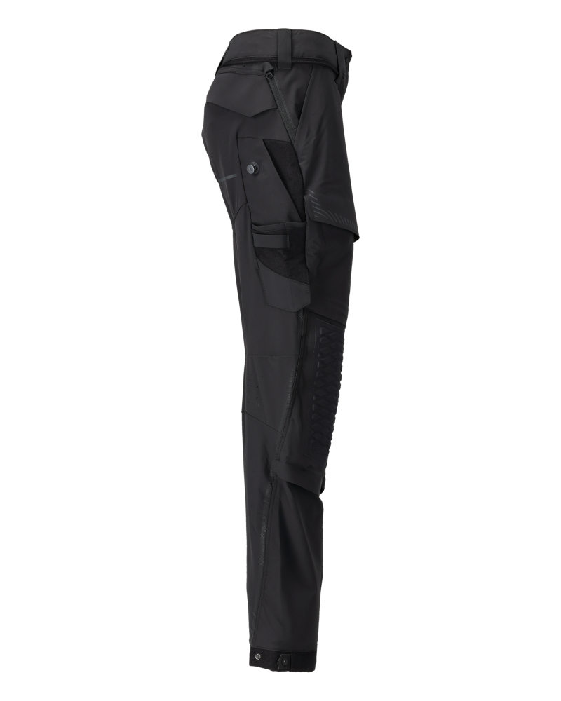 Damen-Passform DIAMOND Hose mit Knietaschen CUSTOMIZED Schwarz 76C46