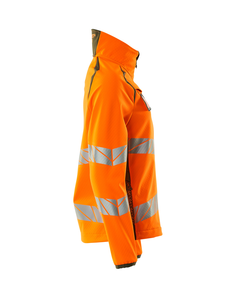 Damen-Passform Softshelljacke ACCELERATE SAFE Hi-vis Orange/Moosgrün 5XL