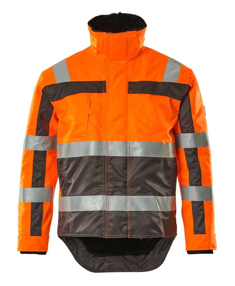 Winterjacke SAFE COMPETE Hi-vis Orange/Anthrazit 2XL