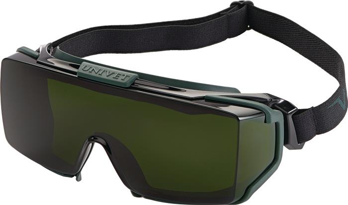 Schweißerbrille 5X2 Advanced ANSI/ISEA Z87.1-2020 und ISO 16321 Rahmen schwarz/grün, Scheibe grün Polycarbonat UNIVET