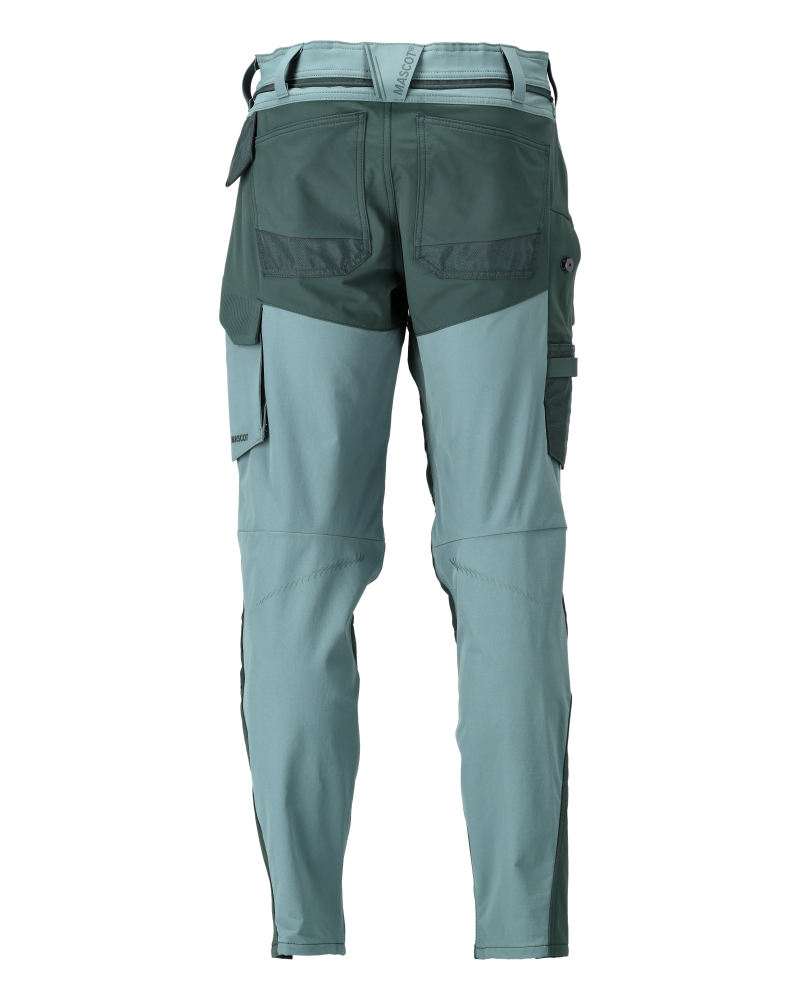 Hose mit Knietaschen CUSTOMIZED Hell Waldgrün/Waldgrün 82C48