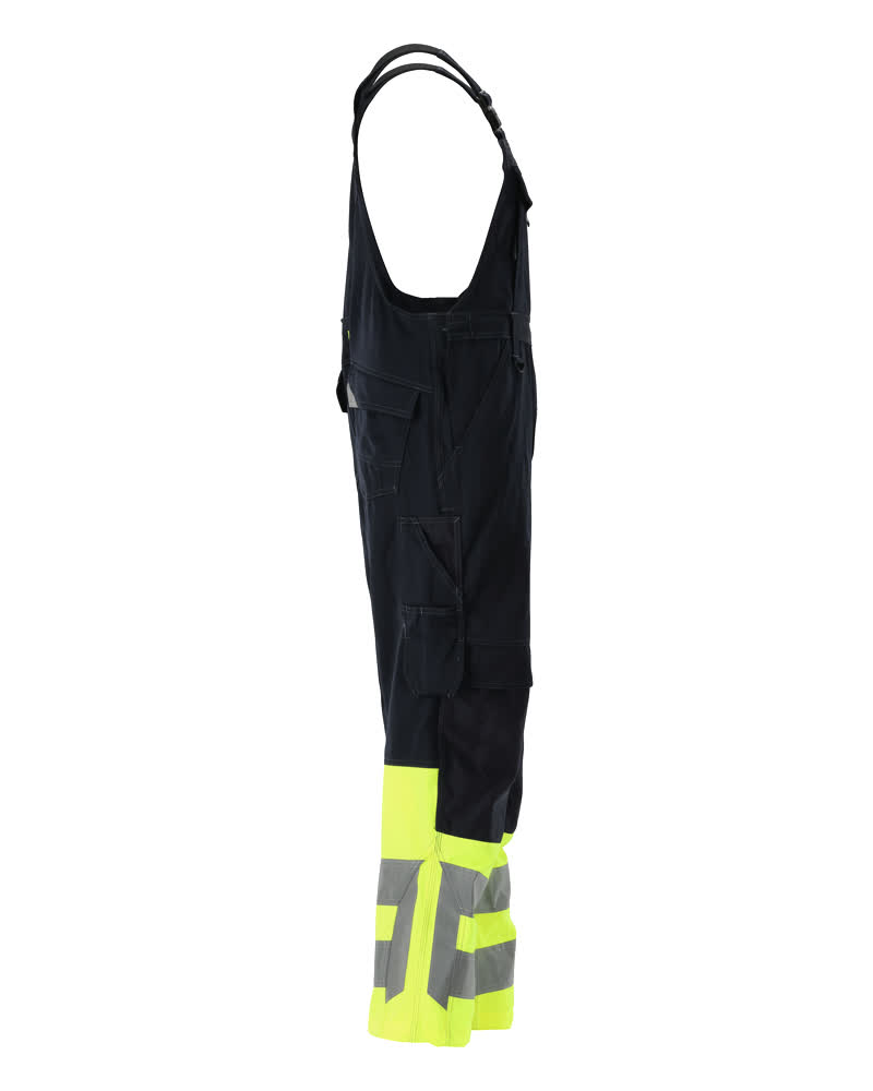 Latzhose mit Knietaschen SAFE SUPREME Schwarzblau/Hi-vis Gelb 76C46